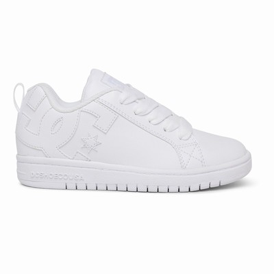 DC Court Graffik Kid's White Sneakers Australia WLU-904